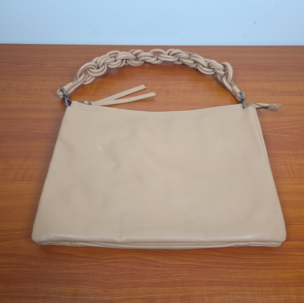 Harbour 2nd Beige Braided-Handle Shoulder Bag